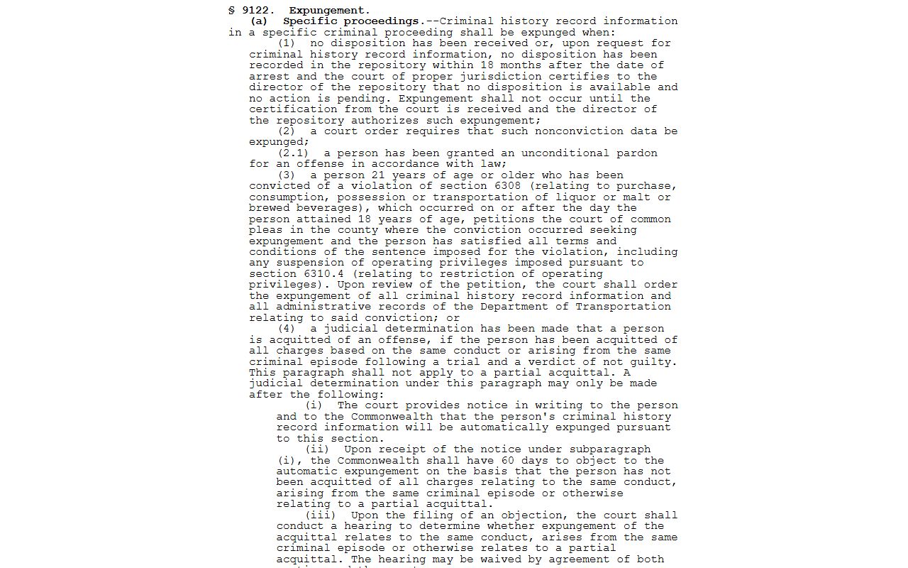Adams County criminal court records adult expungement statute