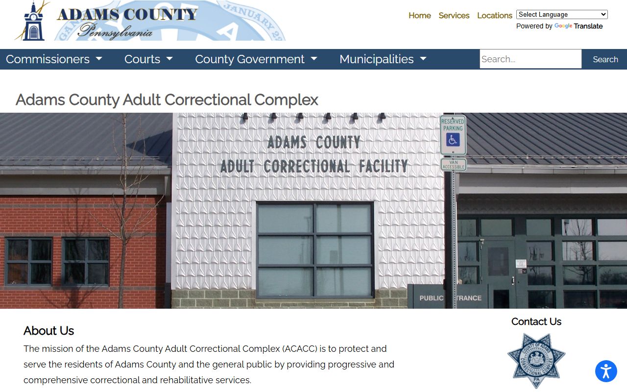 Adams County inmate records Adult Correctional Complex page